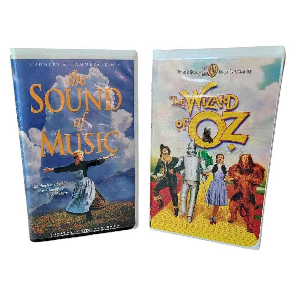 2 "Classic" 1990s VHS Tapes/Sound of Music & Wizard of Oz